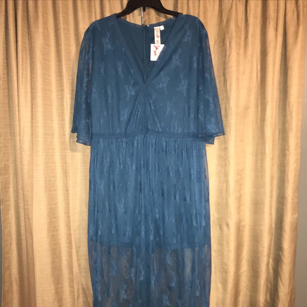 Show Stopper Maxi Romper in teal